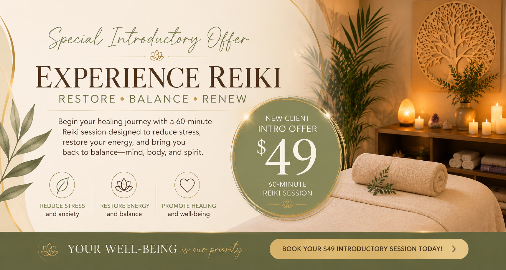 ANASSA introductory Reiki offer graphic